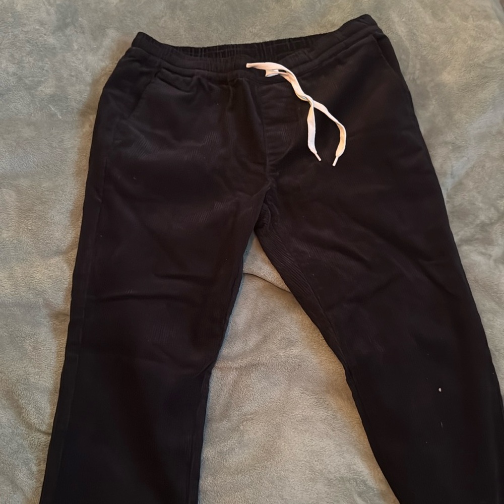 RDI black corduroy elasticated waist pull on skinny pants NWT